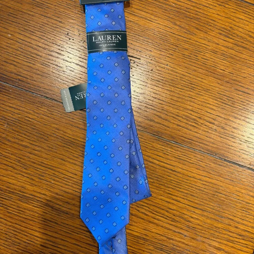 NWT Lauren Ralph Lauren Boys' Necktie Blue